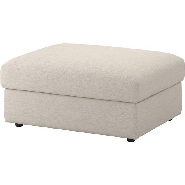 VIMLE klädsel fotpall med förvaring, Gunnared beige