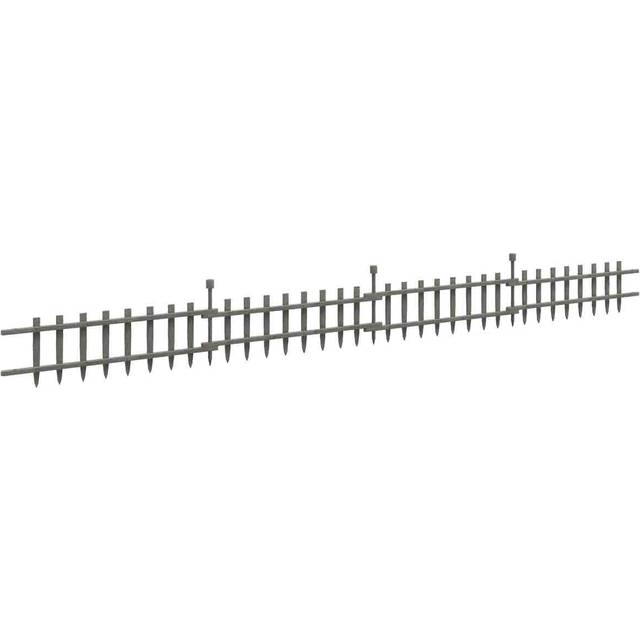 Outsunny Decorative Garden Fencing - Wooden Landscape Edging - Grey | TJ Hughes