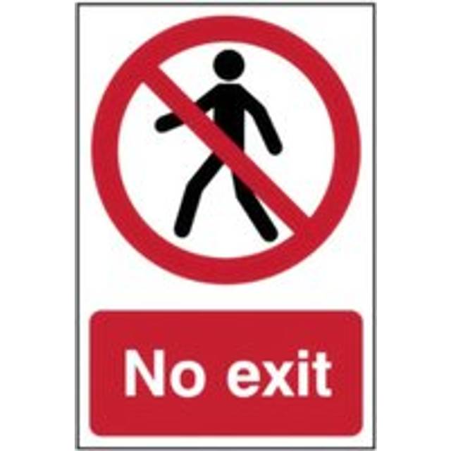 No Exit Sign with Large Logo