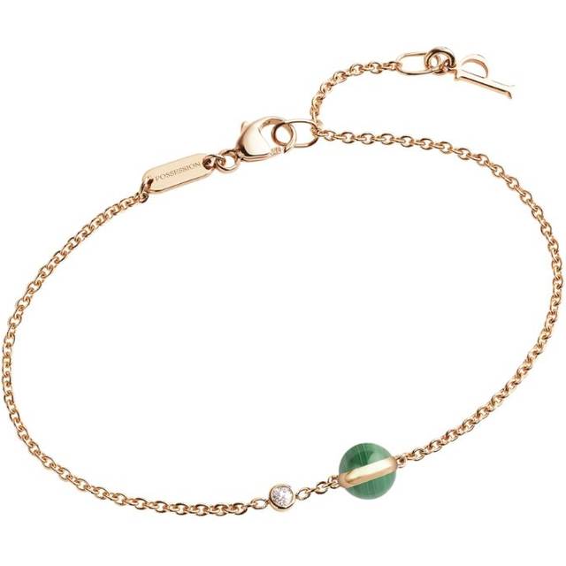 Piaget Womens Rose Gold Possession 18ct Rose-gold, 0.04ct Brilliant-cut Diamond and Malachite Bracelet - ROSE GOLD