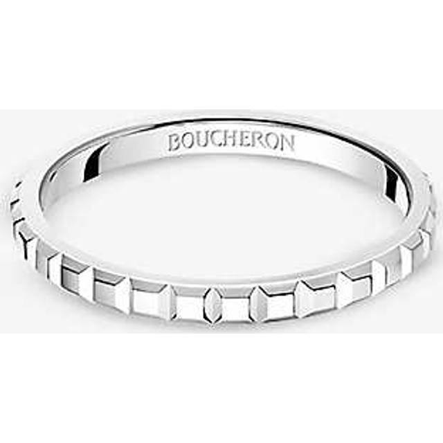 Boucheron Mini Platinum Clou de Paris Wedding Band - 50