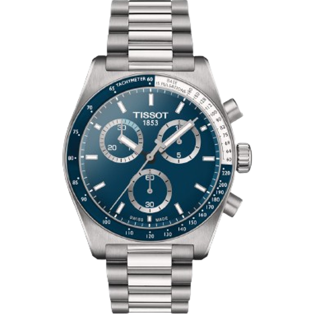 TISSOT PR516 CHRONO Quartz 40MM SS Blue Dial Men's Watch T149.417.11.041.00 / T1494171104100 - 40 mm