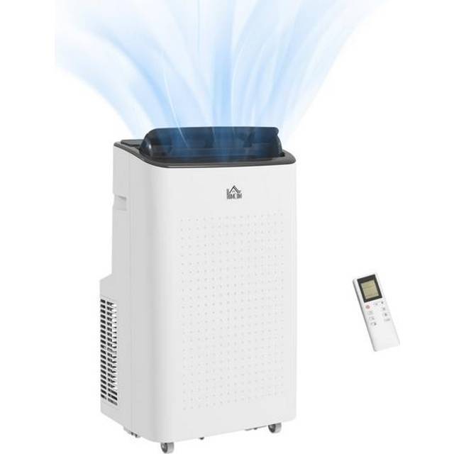 HOMCOM 12,000 Btu Portable Air Conditioner, Smart Home Wifi Compatible, 4-in-1 Dehumidifier, White