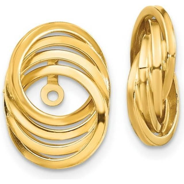 Quality Gold TH226 14K Yellow Gold Polished Love Knot Earring Jackets