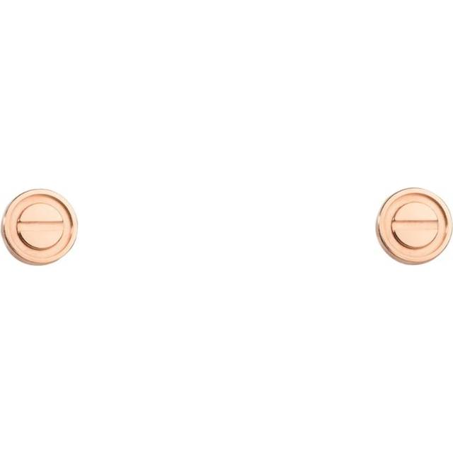 Cartier Rose Gold Love Stud Earrings - One size