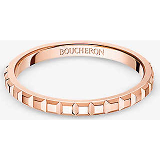 Boucheron Womens Pink Quatre Clou De Paris 18ct Rose-gold Ring 53mm - PINK