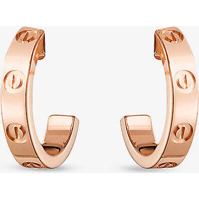 Cartier Rose Gold Love Hoop Earrings - One size