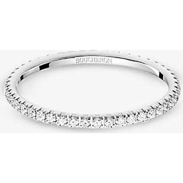 Boucheron Womens White Epure 18ct White-gold and 0.24ct Diamond Ring 53mm - WHITE