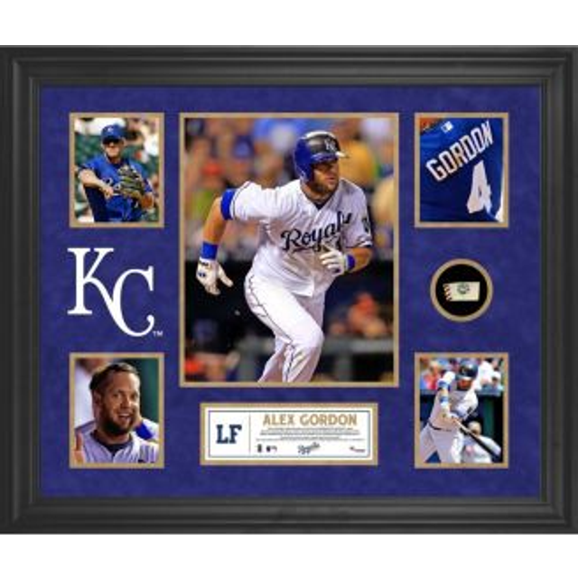 Alex Gordon Kansas City Royals Framed 5-Photo Collage with Piece of Game-Used Ball