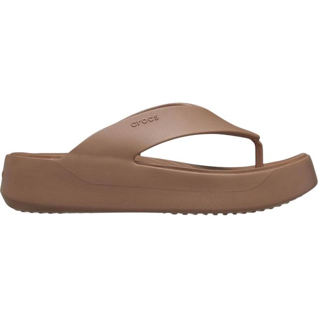 Crocs Getaway Platform Flip sandal (dam) - Latte, 41-42