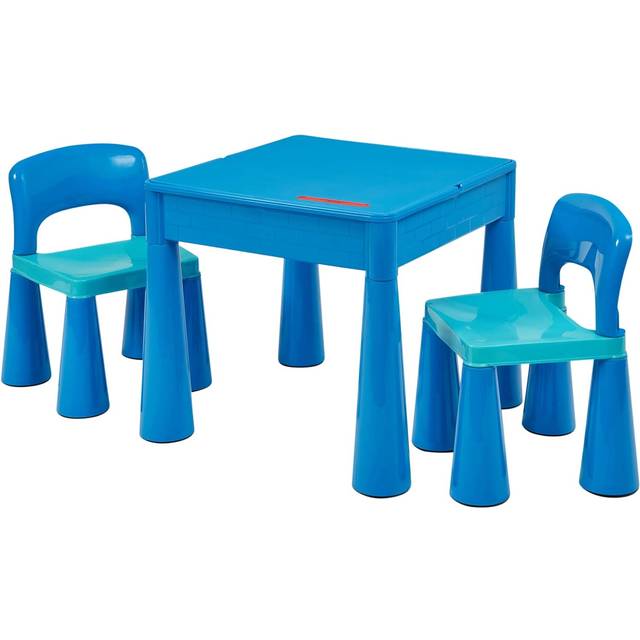 Liberty House Toys Blue Kids 5-in-1 Activity Table and Chairs - 46.5 x 51 x 53cm