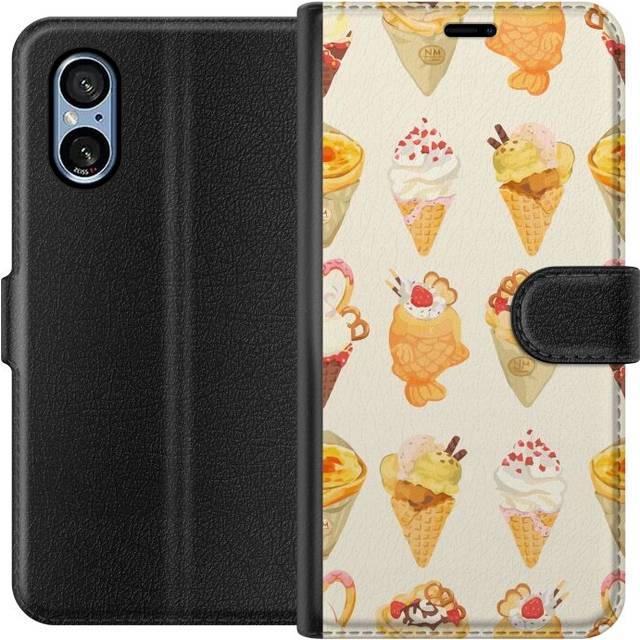 Plånboksfodral till Sony Xperia 5 V med Glassigt motiv