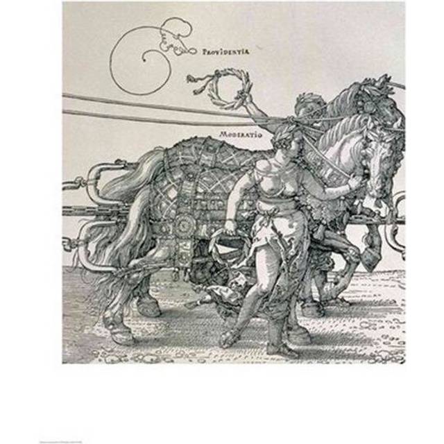 Triumphal Chariot of Emperor Maximilian I of Germany - Detail of The Horse Teams Poster Print by Albrecht Durer - 24 x 36 in. - Large