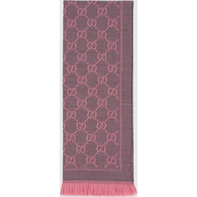 Gucci GG wool jacquard scarf - brown (One Size)