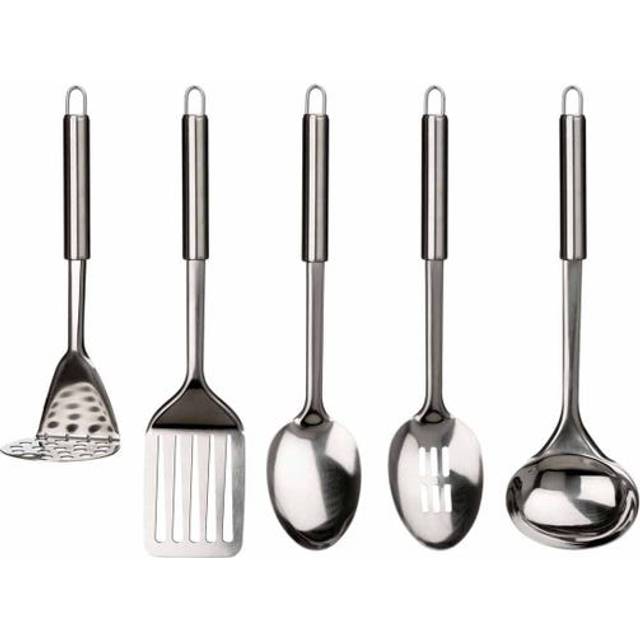 5 Piece Kitchen Utensil Set - Silver