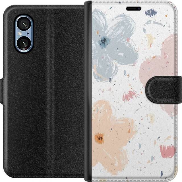 Plånboksfodral till Sony Xperia 5 V med Blommor motiv