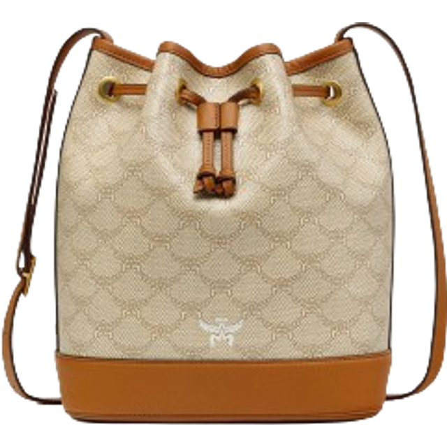 MCM Himmel Drawstring Bag in Lauretos - Yellow (Size 5.1 x 8.9 x 10.2 inches)