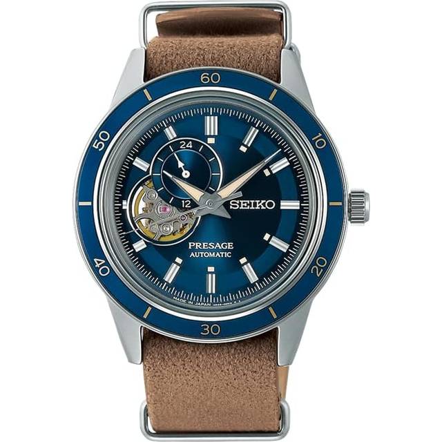 Seiko Presage Style 60s Denim Blue & Brown Watch SSA453J1 - Two Colour
