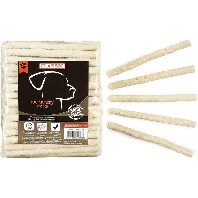 Classic for dogs munchy roll, white/mint - 125 x 9-10mm