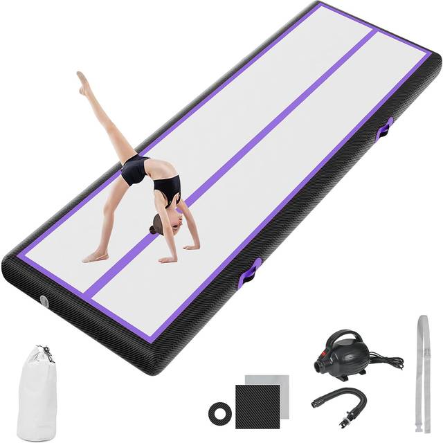 Airtrack matta, 10 cm/20 cm hög, 3 m/4 m/5 m/6 m kolfiber, tumbling-matta, gymnastikmatta, yogamatta, camping, träningsmatta med pump