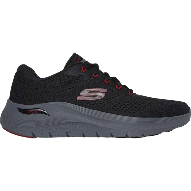 Skechers Arch Fit 2.0 Vegan Mens Casual Trainers in Black Red - 12 UK