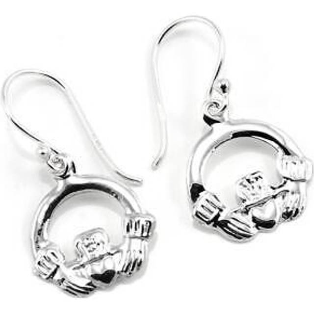 Sterling silver celtic claddagh drop earrings dangle earring
