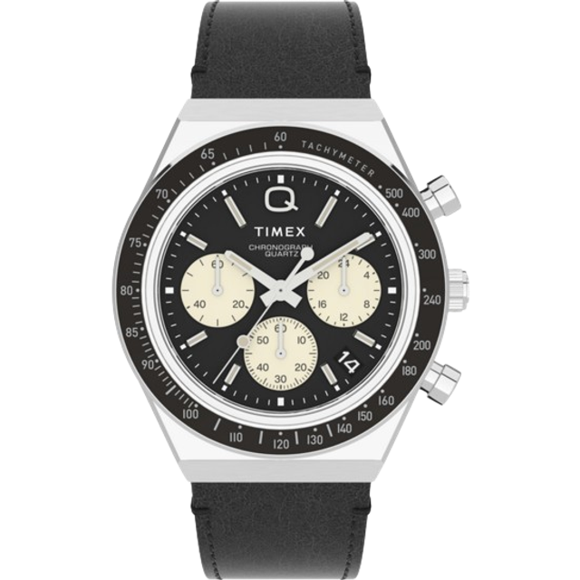 Timex Q Chronograph Mens Brown Watch TW2V42700 Leather - One Size