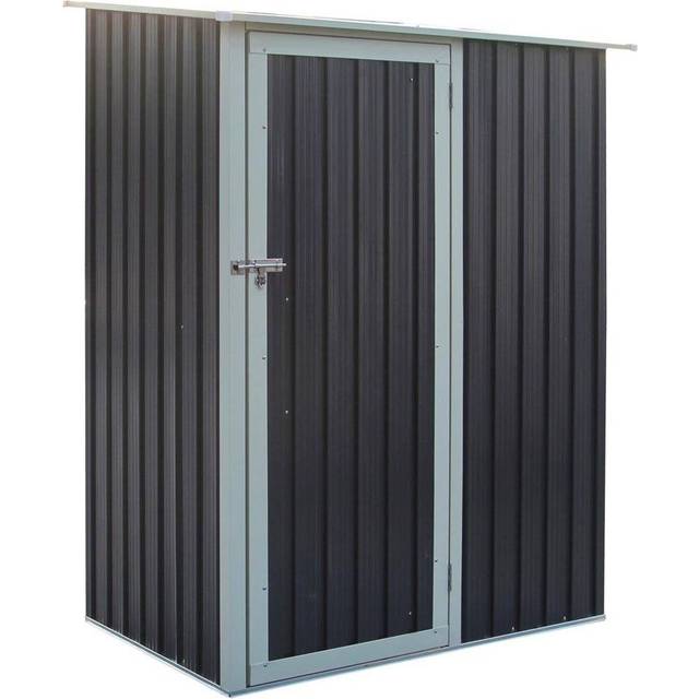 Rowlinson Garden Products 5x3 Rowlinson Trentvale Pent Metal Shed in Dark Grey - 5 x 3 Rowlinson Trentvale Pent Metal Shed In Dark Grey