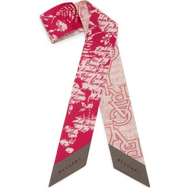 Bvlgari Silk Logo Bouquet Shelley Scarf - Pink - One size