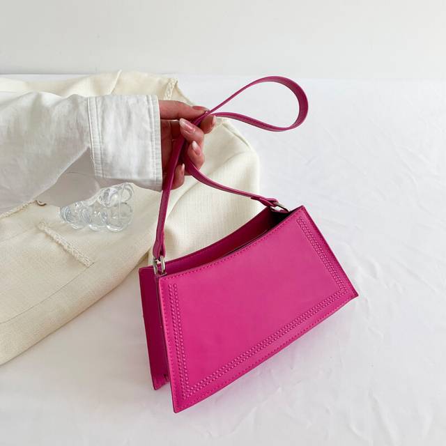 (Rose Red) Shoulder One Crossbody Bag Women Fashion Simple Senior Casual Commuter Versatile