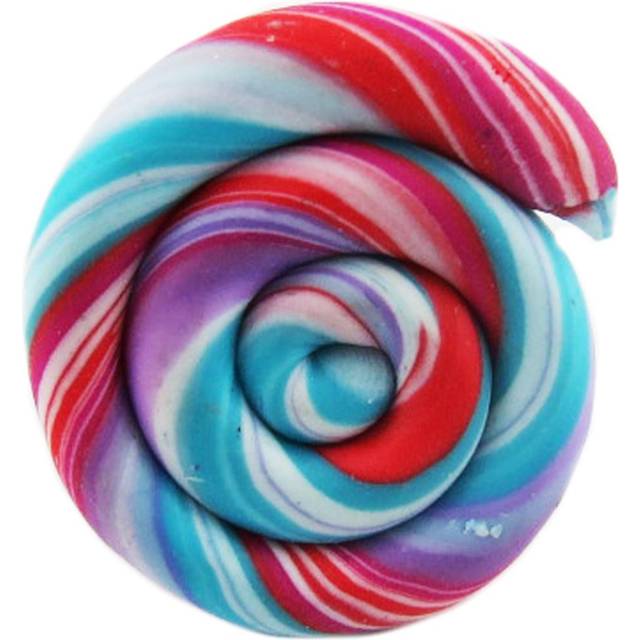 Les Trésors De Lily [R2779] - Handcrafted ring 'Lollipops' red blue - 20 mm red