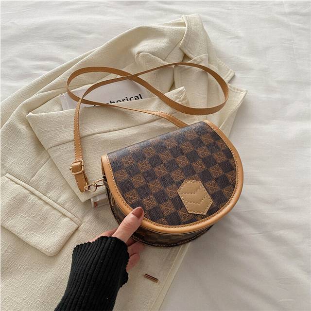 (Light Brown) Shoulder Single Crossbody Bag Fashion Casual Simple Solid Color Girls Style