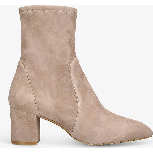 Stuart Weitzman Womens Tan Yuliana Panelled Suede Heeled Ankle Boots Eur 39 / 6 Uk Women - TAN