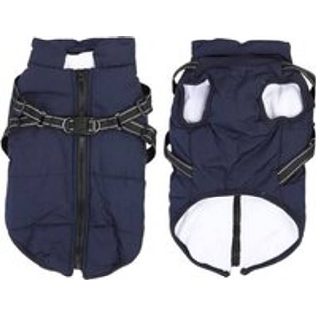 Warm dog coat, dog jacket, winter vest, dog jacket, dog sweater, sleeveless ski suit, cotton padded vest with chest strap