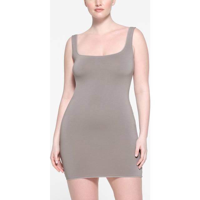 SKIMS Tank Mini Dress | Grey | 2X/3X | Seamless Modal - Smoke