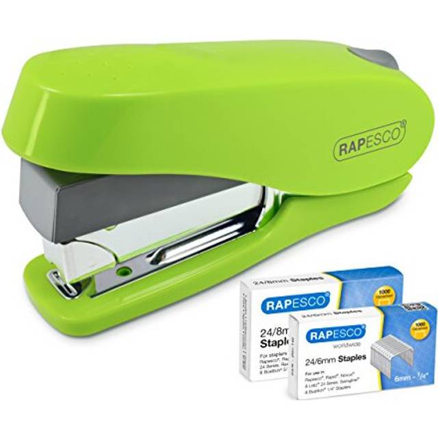 Rapesco 1468 Luna Less Effort Stapler with 2000 Staples, 50 Sheet Capacity, Hot Pink