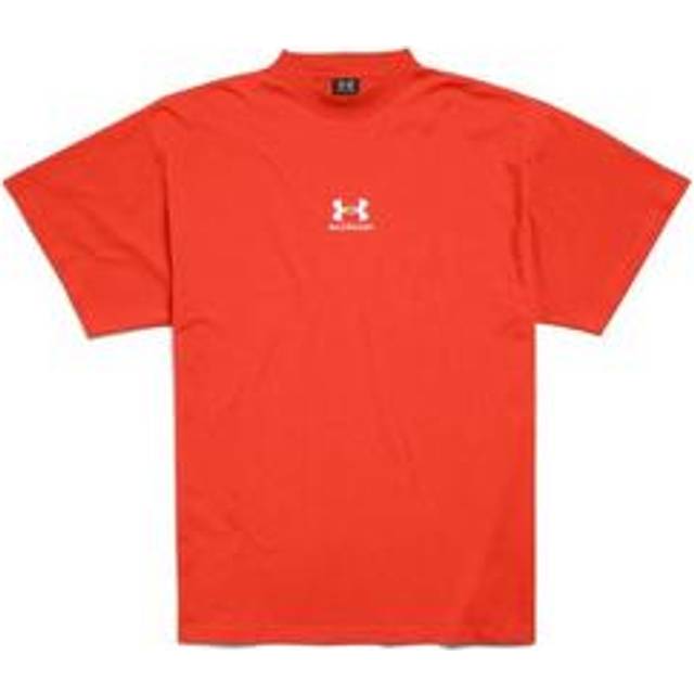 Balenciaga Under Armour T-Shirt Oversized Fit - Red - Unisex - - Main Material: 100% Cotton - Trimming: 97% Cotton, 3% Elastane - Embroidery: 100%