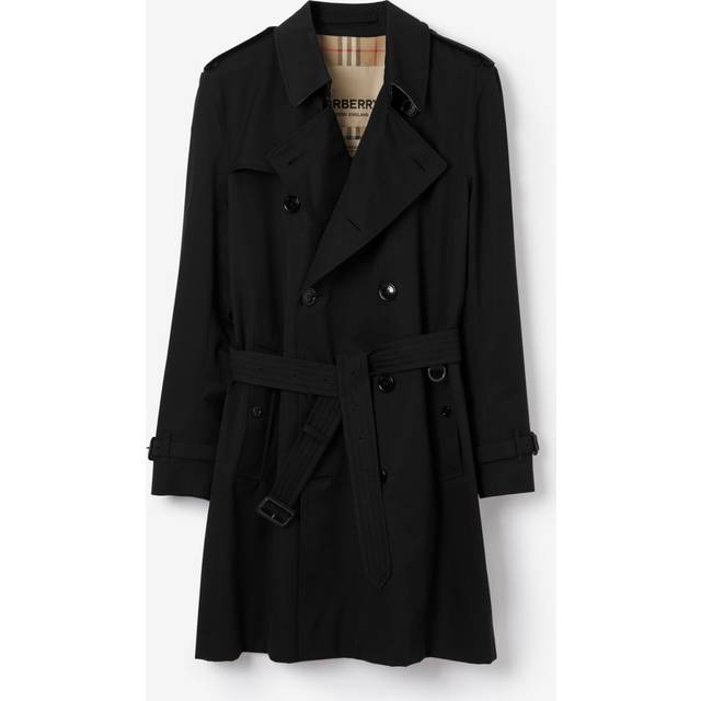 Burberry Midlength Kensington Heritage Trench Coat - Black - 44