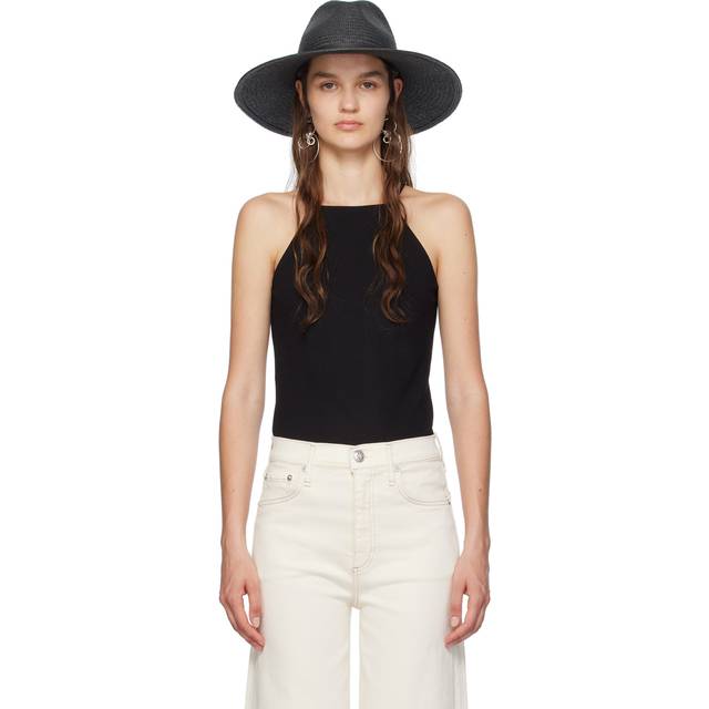 rag & bone Black Spire Wide Brim Fedora - Black - S