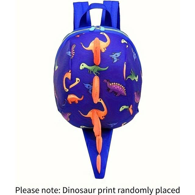 (Deep Blue) Children's New Backpack, Cute Cartoon Dinosaur Backpack For Little Boys Girls
