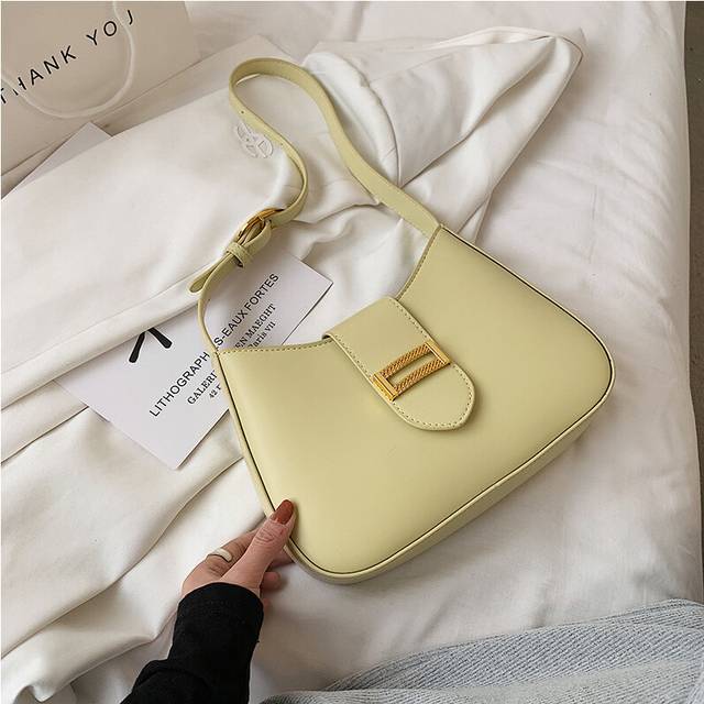 (Yellow) Bag Underarm Spicy Girl Bag Summer Fashionable And Simple Shoulder Bag Pu Bag