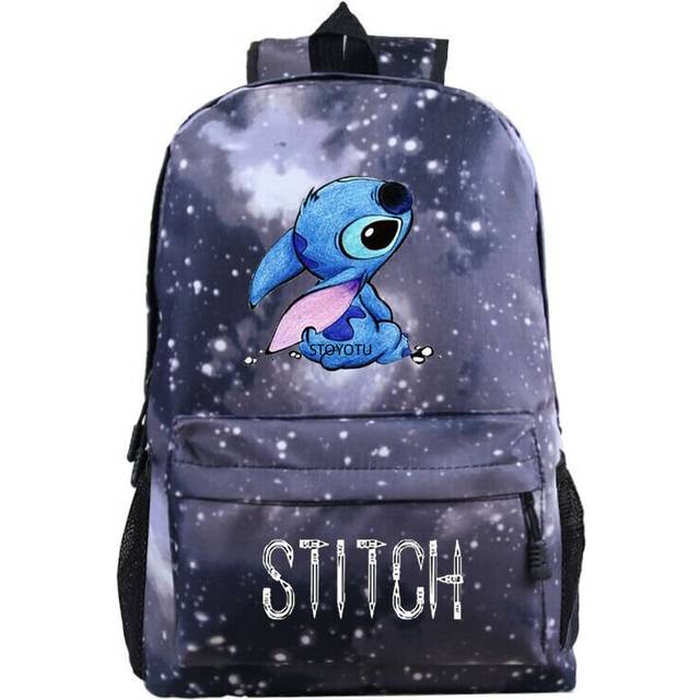 (Star Gray) Stitch backpack Students Boys Girls back to school Bags Teens Daily Backpack Zip