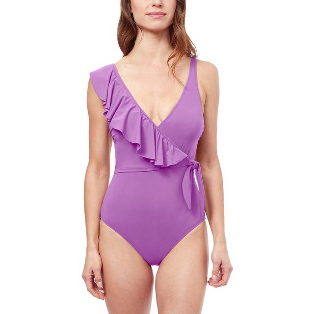 Profile by Gottex Tutti Frutti Surplice With Ruffle One-Piece