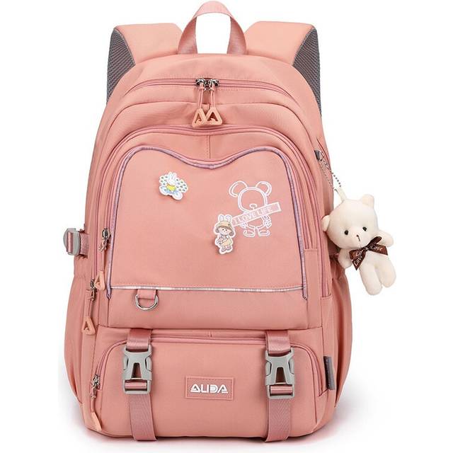 (riufense) New School Backpack Girls Cute Bagpack Large Capacity Waterproof Teenager