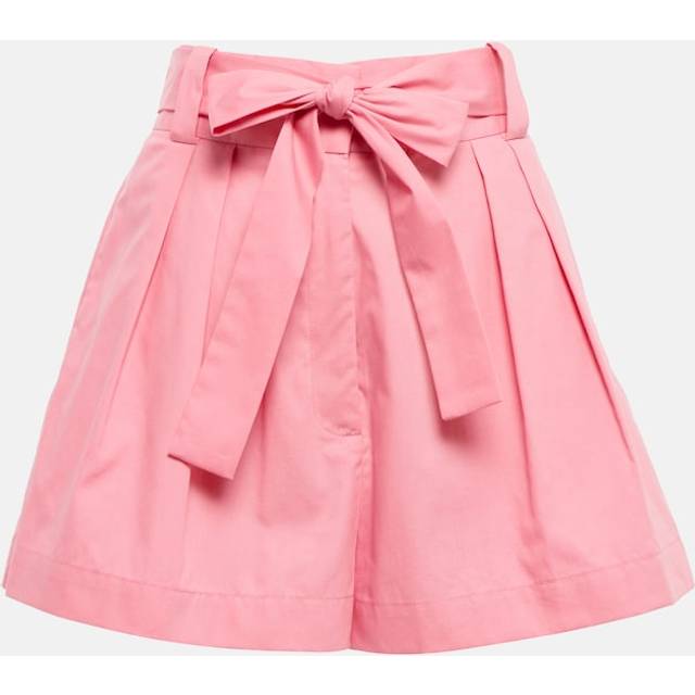 Oscar de la Renta High-rise wide-leg cotton shorts - green (UK 16)