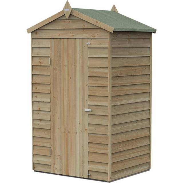 4' x 3' Forest 4Life 25yr Guarantee Overlap Pressure Treated Windowless Apex Wooden Shed (1.34m x 1m)