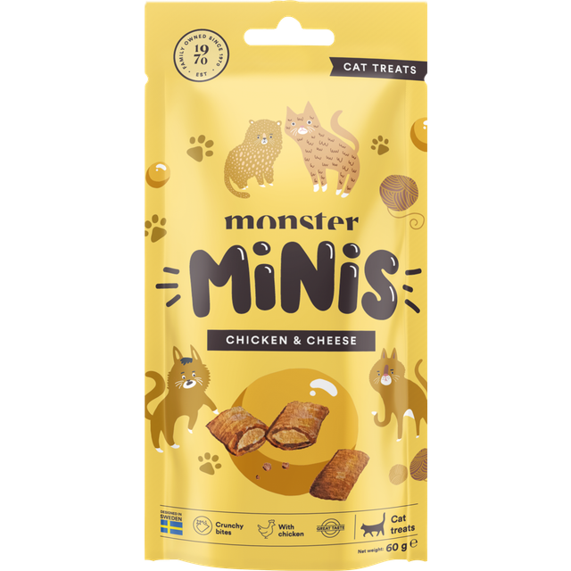 Monster Pet Food Minis treats Chicken & Cheese 60 g