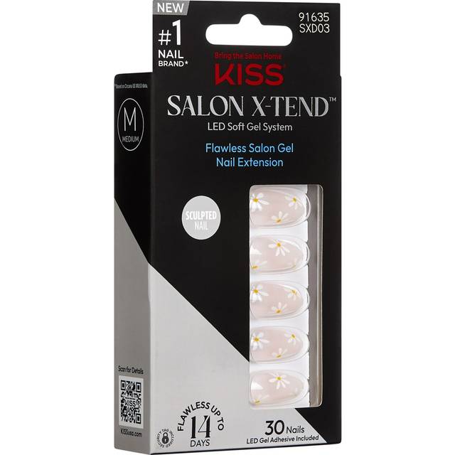 Kiss Inc. Salon X-Tend Gel Nail Extension Press On Nails - Red Flags (