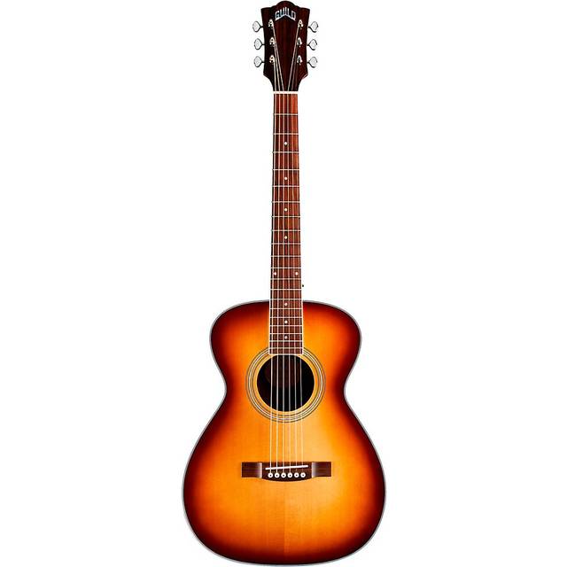 Guild M-260E Deluxe Acoustic Guitar Edge Burst