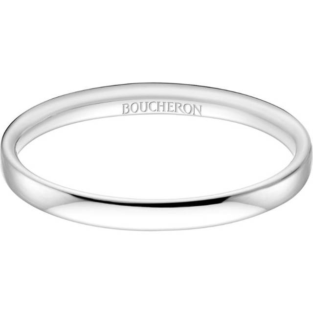 Boucheron Womens Silver Epure Platinum Wedding Ring 49mm - SILVER